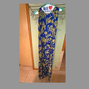 Silk Blend Blue & Yellow Sleeveless Dress | TJ Maxx | Easy Summer Style